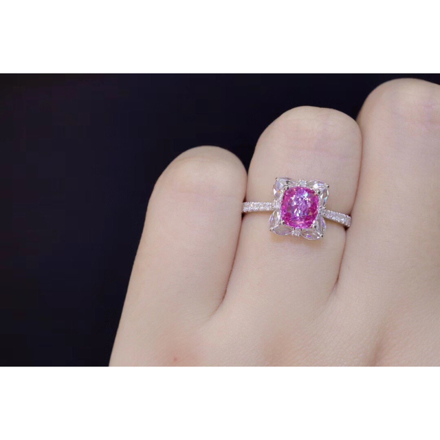 天然 パパラチアサファイア ダイヤ リング1.19ct k18 f 新販売店