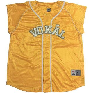 ヴォカル(VOKAL)のボーカル ベリーショートスリーブ メッシュ ベースボールシャツ イエロー 2XL(シャツ)