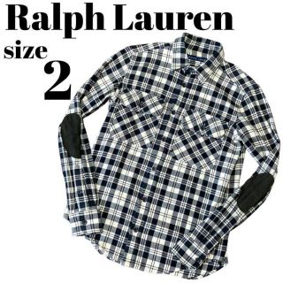 ラルフローレン(Ralph Lauren)の【大人気】RALPH LAUREN 切り替えシャツ チェック レザー 長袖(Tシャツ/カットソー(七分/長袖))