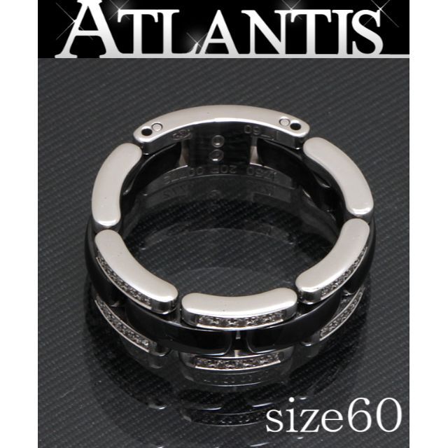 選ぶなら CHANEL 60955 約20号 セラミック 黒 ダイヤ ウルトラリング リング(指輪)