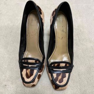 ザラ(ZARA)のZARA パンプス　サイズ39 レオパード ハラコ(ハイヒール/パンプス)