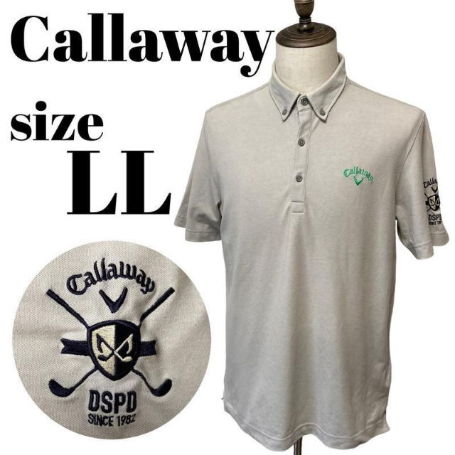【GOLFウェア】Callaway 半袖 ポロシャツ ロゴ刺繍 LLサイズ
