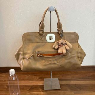 ロンシャン(LONGCHAMP)の【美品】LONGCHAMP ロンシャン レザー トートバッグ うさぎ チャーム付(トートバッグ)