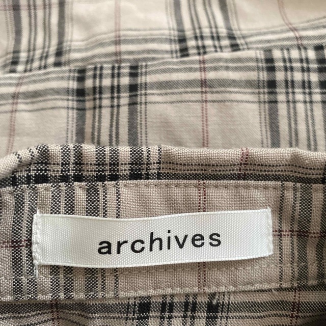 archives(アルシーヴ)の一回着用❤️archive チェックシャツ　ブラウス レディースのトップス(シャツ/ブラウス(長袖/七分))の商品写真