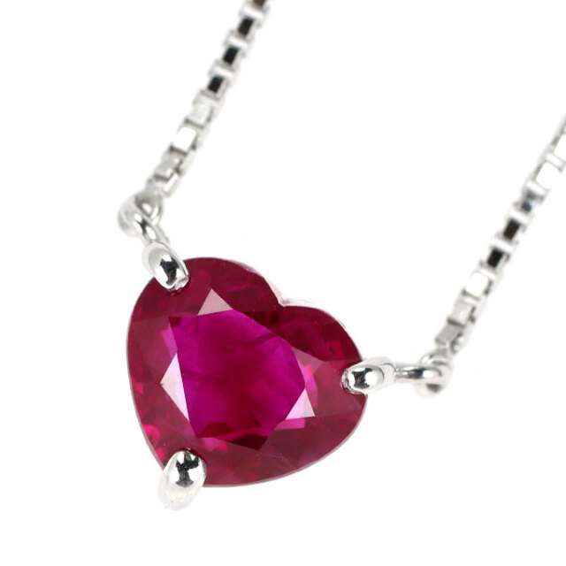 TASAKI - 田崎真珠 Pt ビルマ産ハートシェイプルビー ペンダント TASAKI - 田崎真珠 Pt ビルマ産ハートシェイプルビー ペンダント