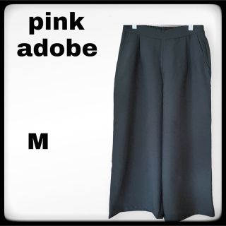 ピンクアドべ(PINK ADOBE)の【美品】ピンクアドベ ☆ガウチョパンツ おしゃれ 楽かわ ウエストゴム M(カジュアルパンツ)