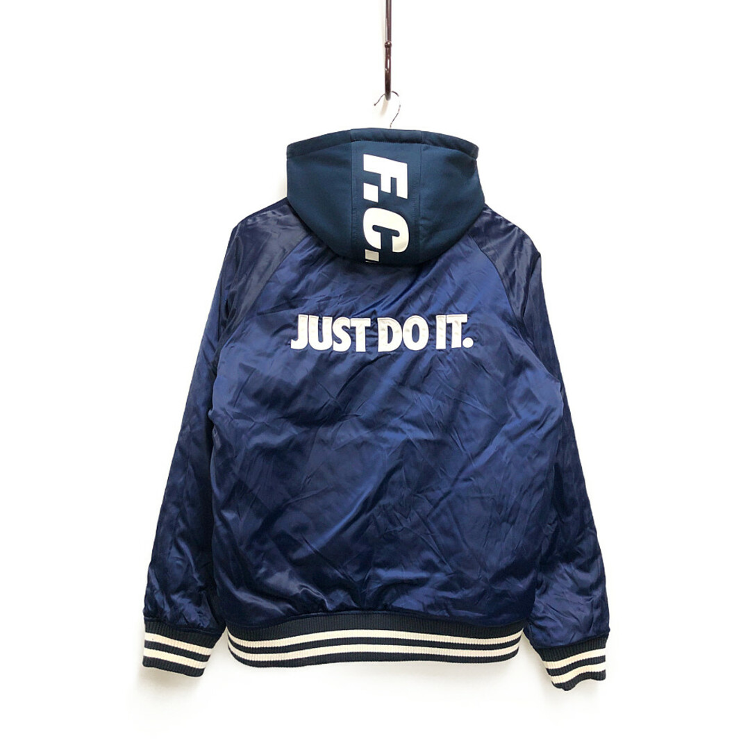 NIKE ナイキ×FCRB 15AW REVERSIBLE STADIUM JACKET リバーシブル ナイロンジャケット ネイビー サイズM 正規品  / 30928