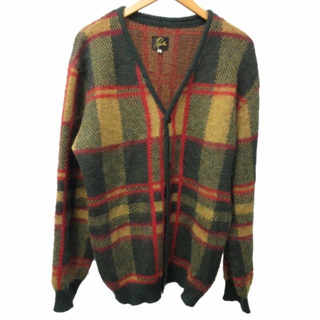 人気新品入荷 ニードルス Needles 美品 22AW モヘヤカーディガン 緑 黄