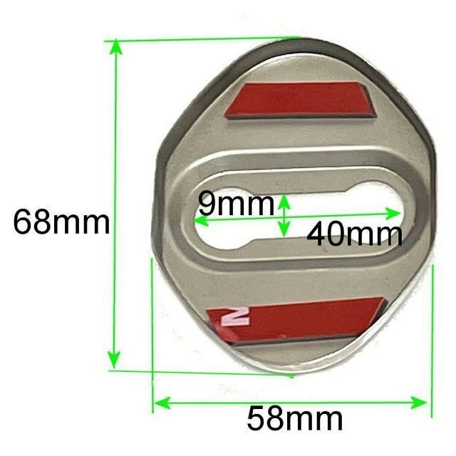 スズキ(スズキ)のスズキ ドアストライカー ドアロックカバー ジムニー ハスラー等 赤 2個セット 自動車/バイクの自動車(車内アクセサリ)の商品写真