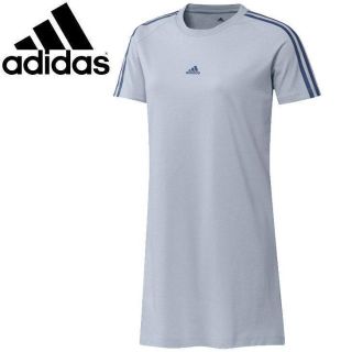 アディダス(adidas)の25518-4　アディダス adidas ワンピース 半袖 レディース 水色　M(ミニワンピース)