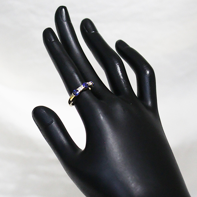 MIKIMOTO(ミキモト)のミキモト 指輪 ダイヤ サファイヤ リング 11号 K18YG E0243 レディースのアクセサリー(リング(指輪))の商品写真