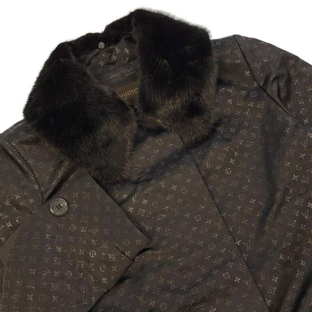 ルイヴィトン コート モノグラム シルク レディースサイズ38 LOUIS VUITTON アウター 服 黒