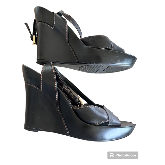 NINE WEST(ナインウエスト)のナインウエストNINE WEST  23.5  黒　サンダル　ミュール　ヒール レディースの靴/シューズ(ミュール)の商品写真