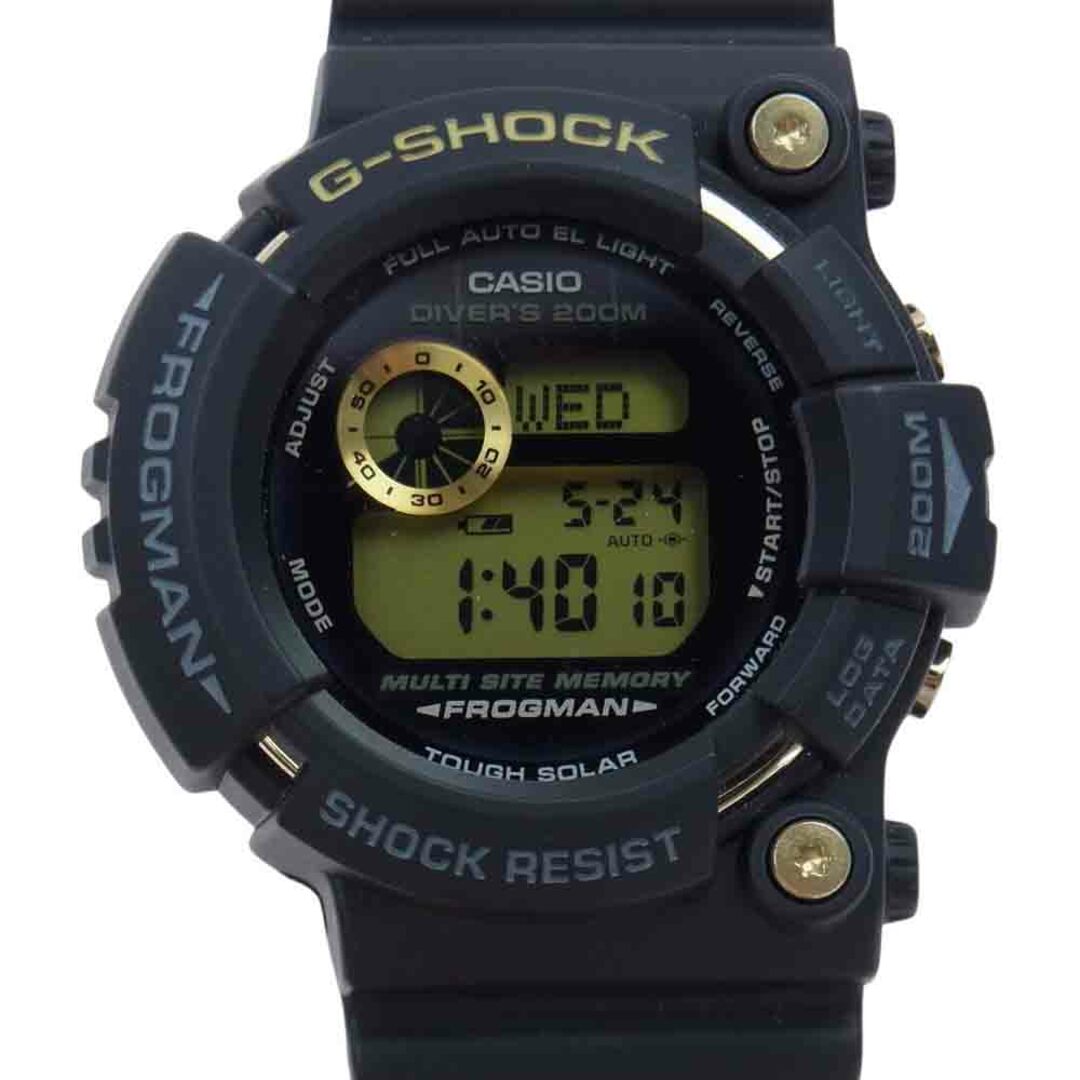 G-SHOCK ジーショック 時計 GW-225A-1JF 25周年 FROGMAN フロッグマン ドーンブラック クォーツ 腕時計 ウォッチ ブラック系【美品】