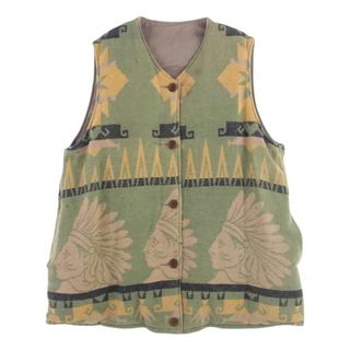 ヴィスヴィム(VISVIM)のVISVIM ビズビム ベスト 2021 0121405013004 hiroki nakamura folk forms collection 限定 kora down vest ヴィンテージブランケット ダウン ベスト【中古】(ベスト)