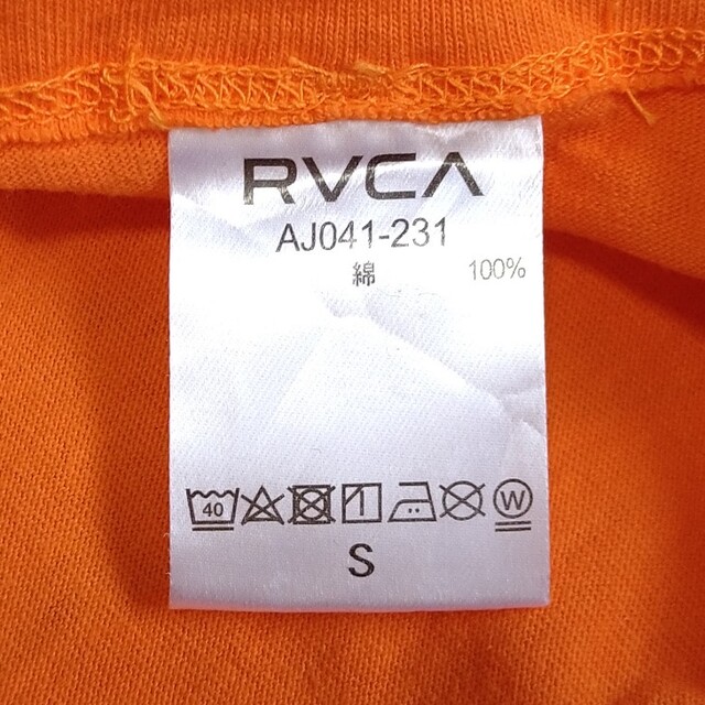 RVCA(ルーカ)のRVCA ルーカ 半袖Tシャツ Sサイズ 蛍光オレンジ🟠 メンズのトップス(Tシャツ/カットソー(半袖/袖なし))の商品写真