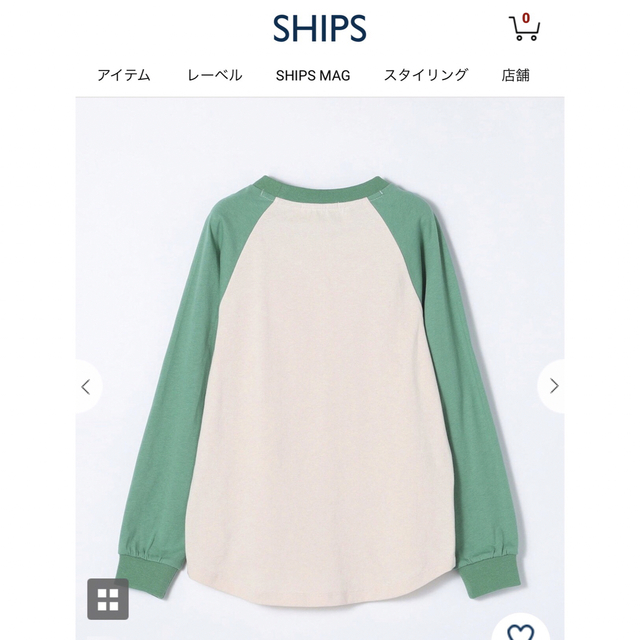 SHIPS KIDS(シップスキッズ)のSHIPS any: 新品新作タグ付きラグラン ロングスリーブ TシャツL キッズ/ベビー/マタニティのキッズ服男の子用(90cm~)(Tシャツ/カットソー)の商品写真