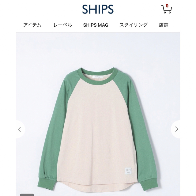 SHIPS KIDS(シップスキッズ)のSHIPS any: 新品新作タグ付きラグラン ロングスリーブ TシャツL キッズ/ベビー/マタニティのキッズ服男の子用(90cm~)(Tシャツ/カットソー)の商品写真