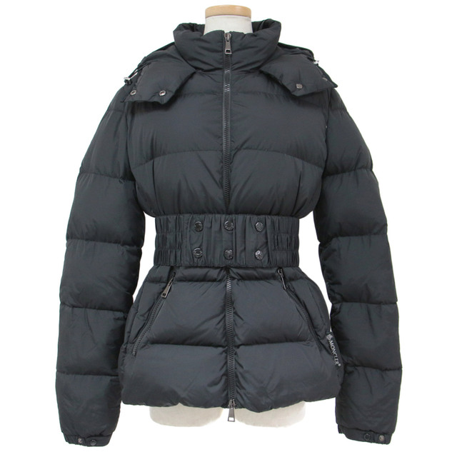 ✨極美品✨ MONCLER ダウンコート Aライン ベルトあり 黒-