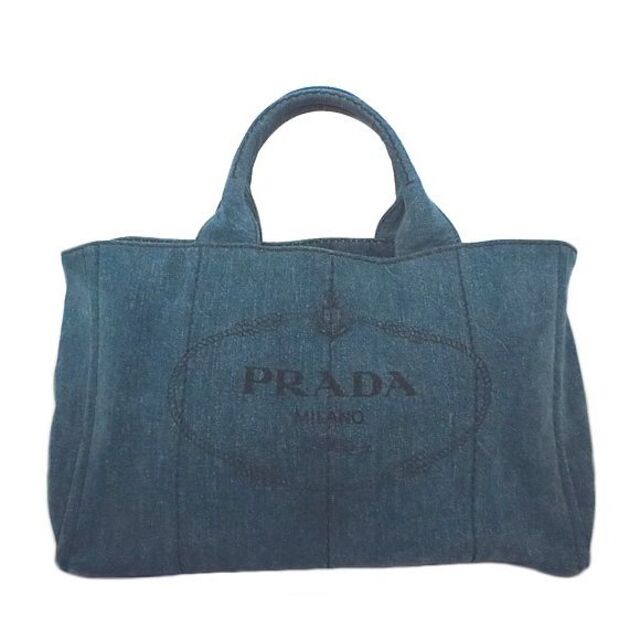 美品　PRADA　プラダ　カナパ　デニム 2WAY　トートバッグ