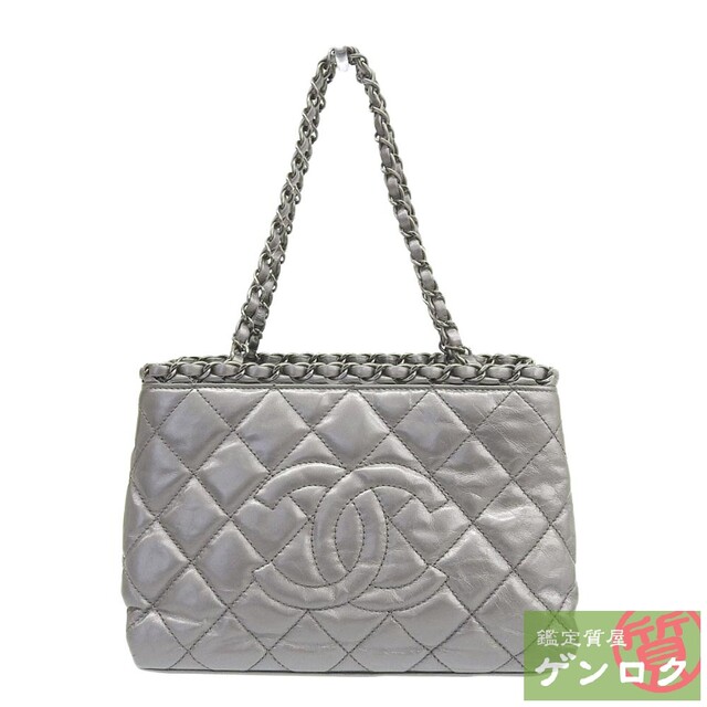 CHANEL シャネル マトラッセ チェーンバッグ ショルダーバッグ ハンドバッグ シルバー レザー 14番台 レディース【質屋】