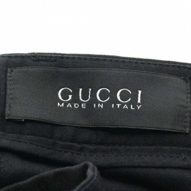 Gucci(グッチ)のRIDING スラックス トラウザーズ リネン ブラック メンズのパンツ(スラックス)の商品写真