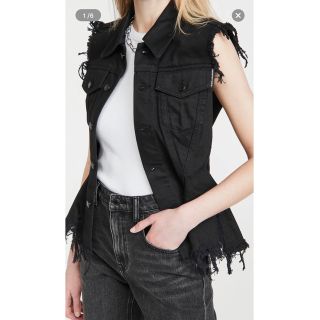 アレキサンダーワン(Alexander Wang)のアレキサンダーワン デニムジャケット ブラック xs(Gジャン/デニムジャケット)