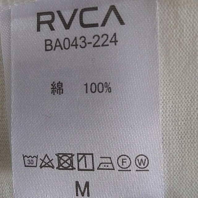 RVCA(ルーカ)のRVCA ルーカ 半袖Tシャツ Ｍサイズ Whi メンズのトップス(Tシャツ/カットソー(半袖/袖なし))の商品写真