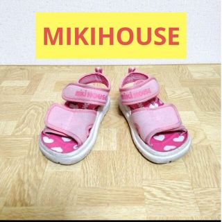 ミキハウス(mikihouse)の【匿名配送】ミキハウス　ベビーサンダル　女の子　ピンク　13cm(サンダル)