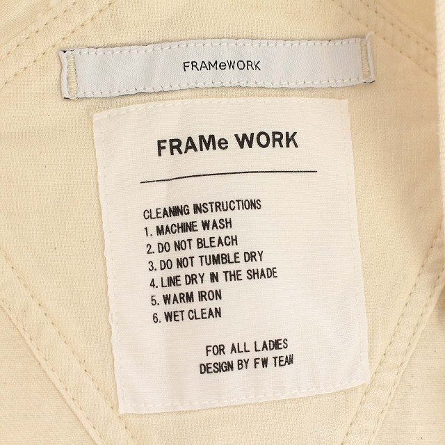 FRAMeWORK(フレームワーク)のフレームワーク Framework オーバーオール デニムパンツ 38 生成り レディースのパンツ(サロペット/オーバーオール)の商品写真