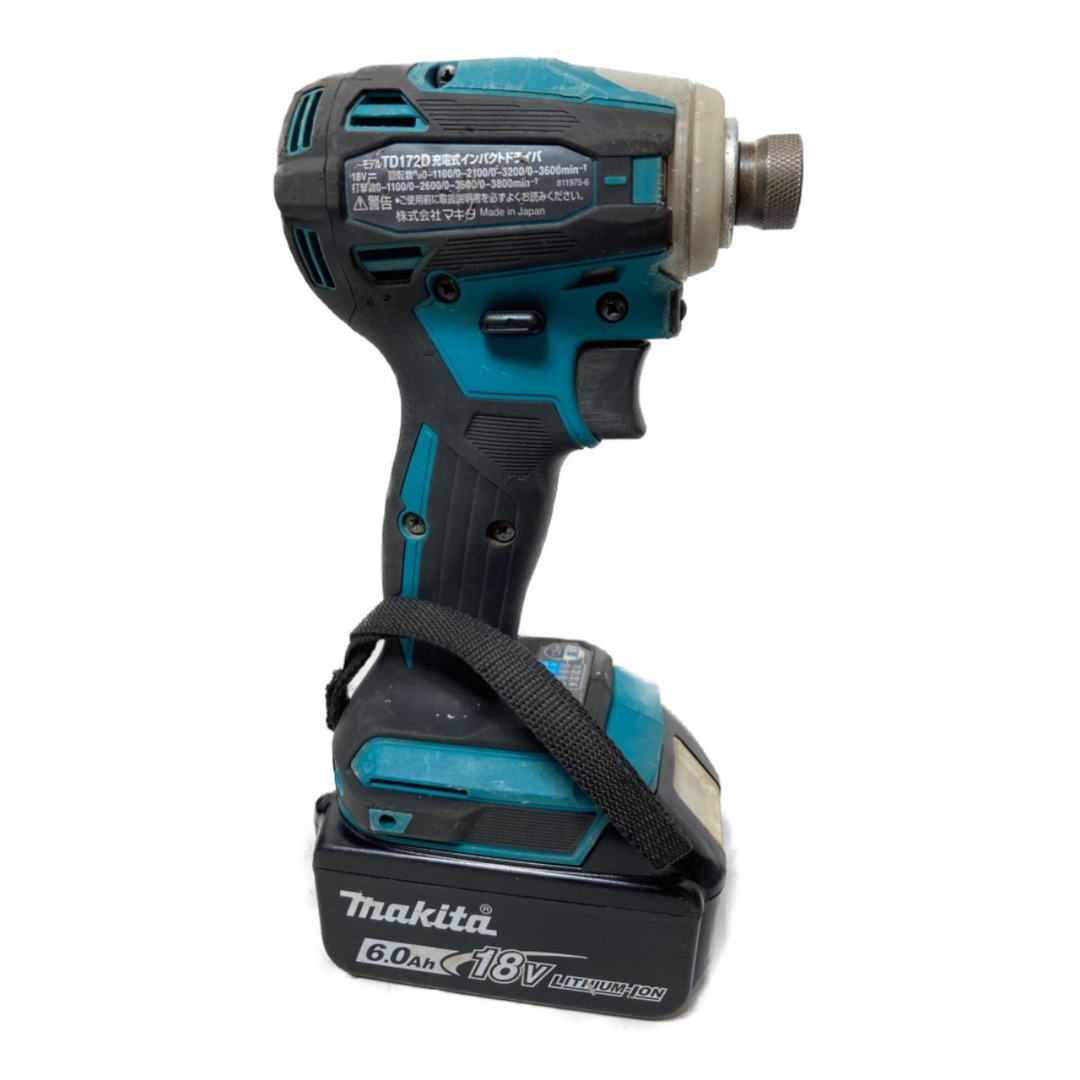 Makita(マキタ)の＊＊MAKITA マキタ 18V 充電式インパクトドライバ バッテリ1個・充電器・ケース付属 TD172D ブルー インテリア/住まい/日用品のインテリア/住まい/日用品 その他(その他)の商品写真