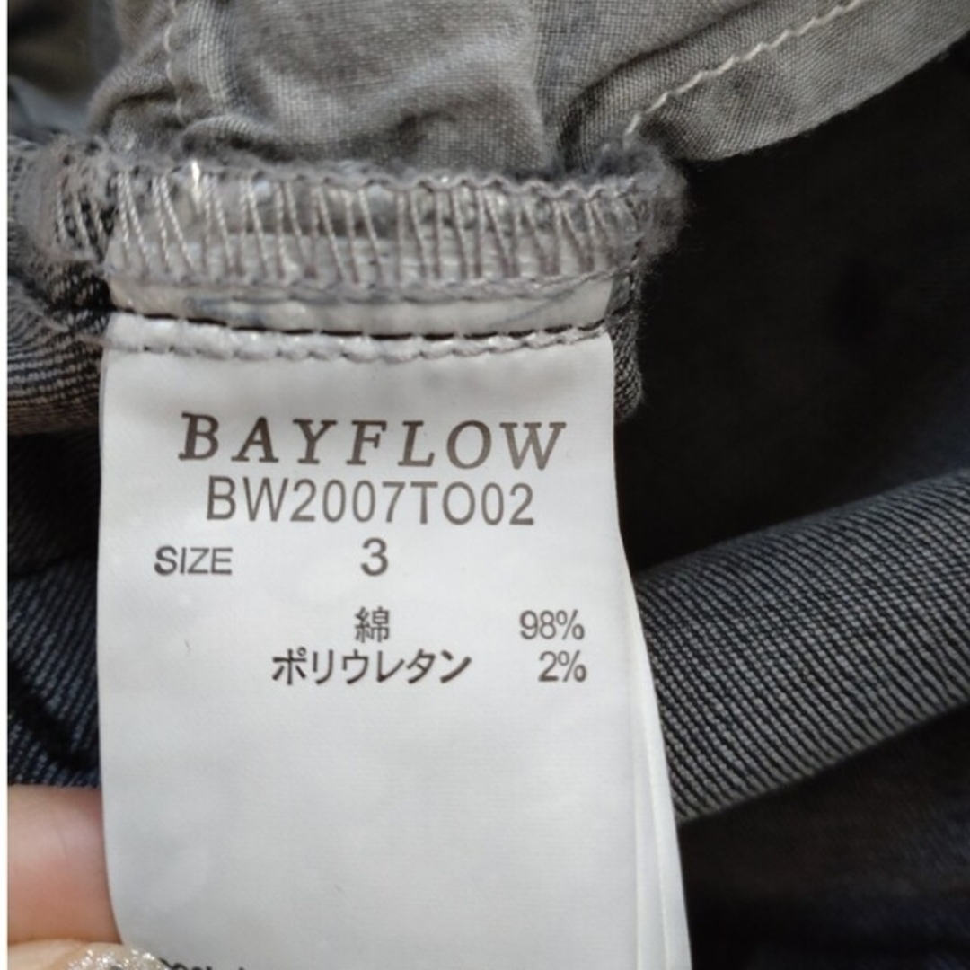 BAYFLOW(ベイフロー)のBAYFLOW ブラックデニム ブーツカット Mサイズ レディースのパンツ(デニム/ジーンズ)の商品写真