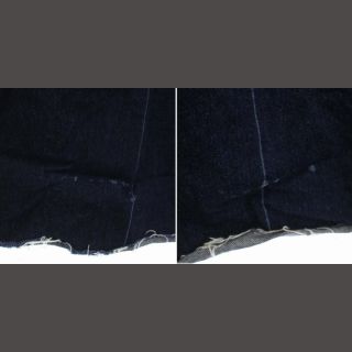 ミハラヤスヒロ デニム ワイドパンツ タック カットオフ 36 紺 | www