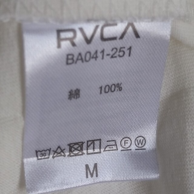 RVCA(ルーカ)のRVCA ルーカ 半袖Tシャツ Ｍサイズ White メンズのトップス(Tシャツ/カットソー(半袖/袖なし))の商品写真