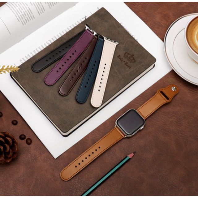 アップルウォッチ バンド レザー 本革 AppleWatch ブラウン m5d メンズの時計(腕時計(デジタル))の商品写真