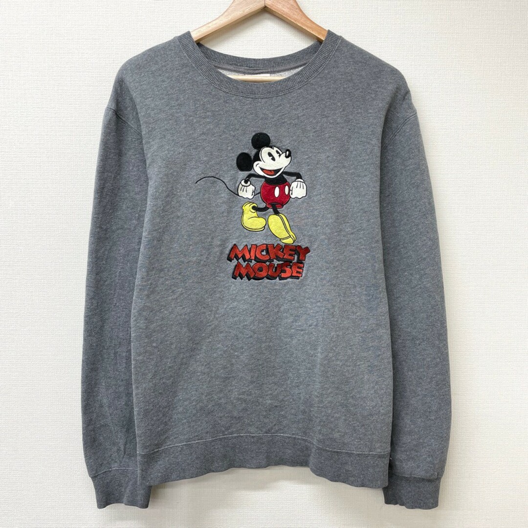 Disney - US古着 ミッキーマウス 刺繍 スウェット シャツ 長袖