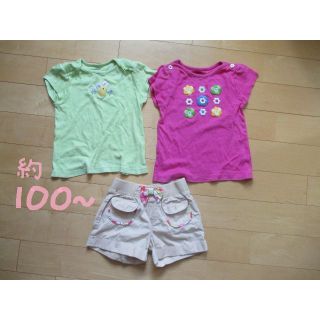 ジンボリー(GYMBOREE)のC：約１００ｃｍ～　ジンボリー　半袖Tシャツ2枚　ショートパンツ(Tシャツ/カットソー)