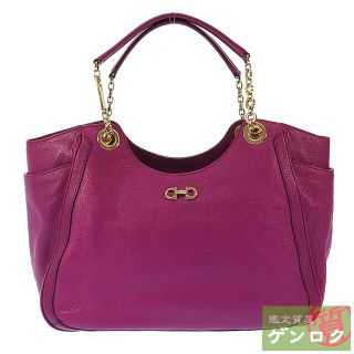 サルヴァトーレフェラガモ トートバッグ トート レザー パープルピンク