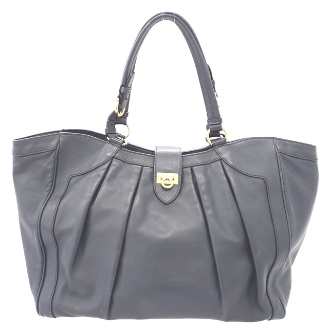 【中古】 サルヴァトーレフェラガモ レザー グレー トートバッグ ショルダーバッグ ハンドバッグ Salvatore Ferragamo【質屋】