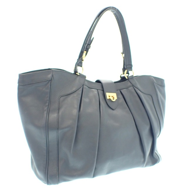 【中古】 サルヴァトーレフェラガモ レザー グレー トートバッグ ショルダーバッグ ハンドバッグ Salvatore Ferragamo【質屋】