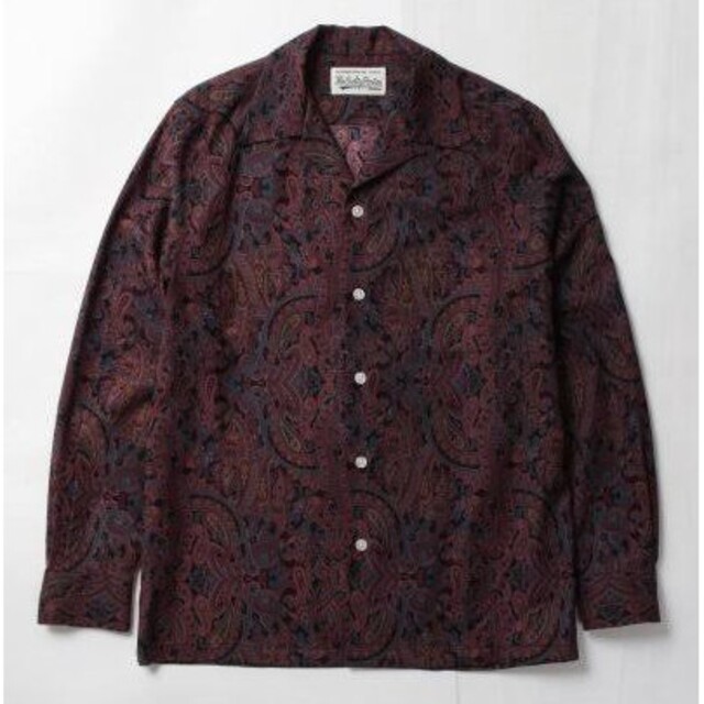 18aw WACKO MARIA ペイズリーオープンカラーシャツ ワコマリア-