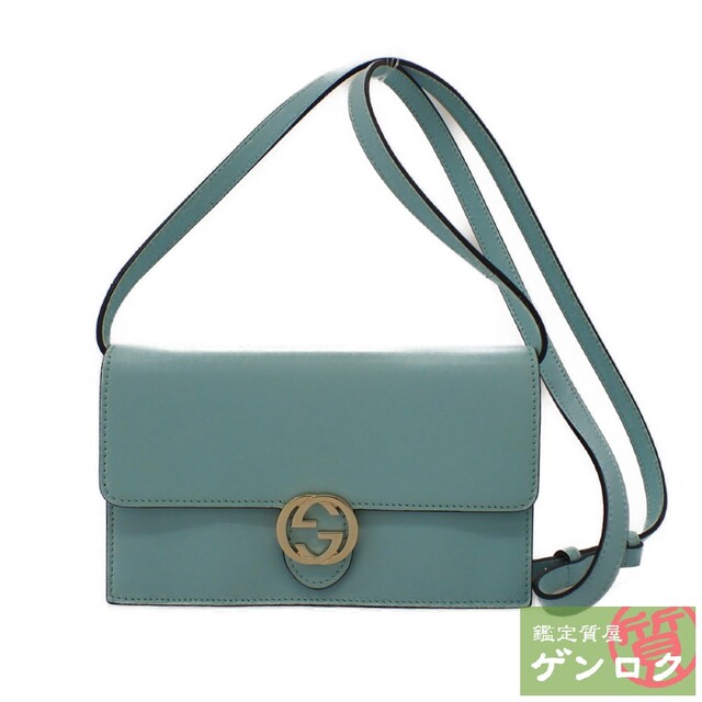 人気商品 Gucci GUCCI【質屋】 クラッチバッグ 長財布 水色 ライト