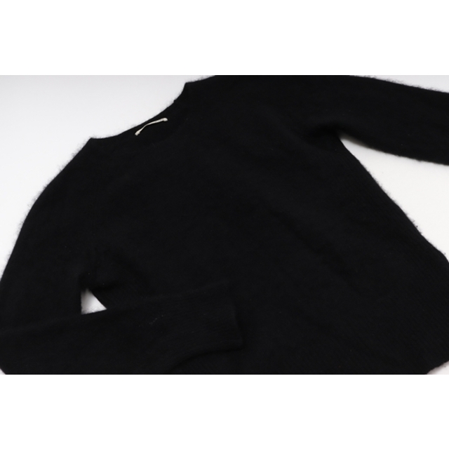 n100エヌワンハンドレッド カシミヤクルーネックシャギーニット