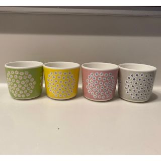 マリメッコ(marimekko)のマリメッコ　marimekko プケッティ　ラテマグ　4個セット(グラス/カップ)