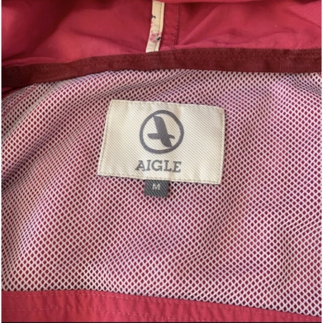 AIGLE(エーグル)の【美品Mサイズ】AIGLE ウィンドブレーカー ナイロン ピンク Mサイズ レディースのジャケット/アウター(ナイロンジャケット)の商品写真