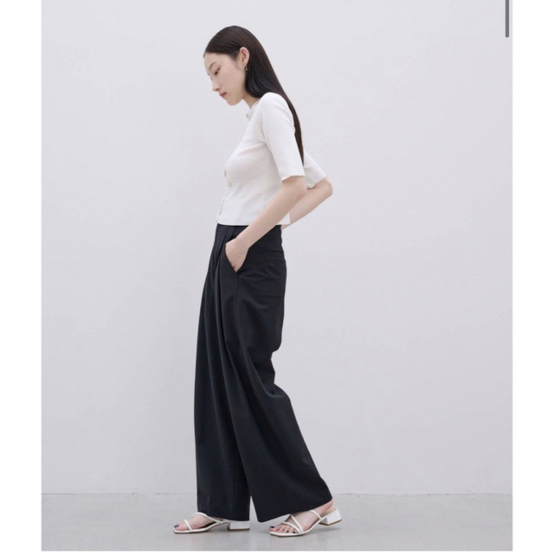 ファッション シウム SIWEM WIDE BELT TUCK PANTS カジュアルパンツ