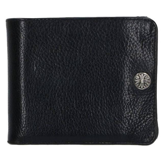 WEB限定】 Chrome Hearts クロムハーツ 1SNAP/1スナップ クロスボールボタンレザーウォレット財布 メンズ 財布 クロムハーツ 1SNAP