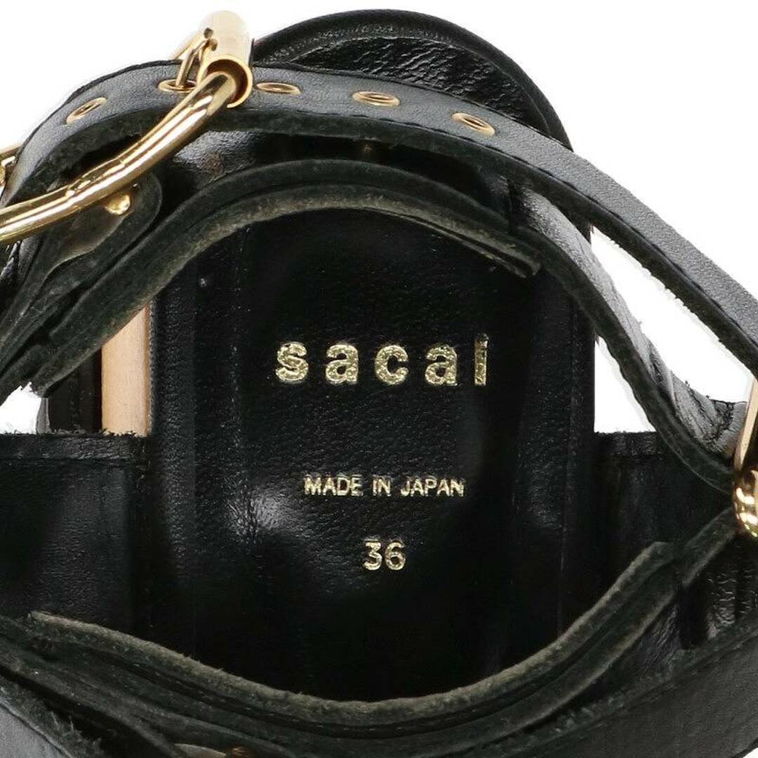 sacai(サカイ)のサカイ パテントストラップ厚底サンダル レディース 36 レディースの靴/シューズ(サンダル)の商品写真