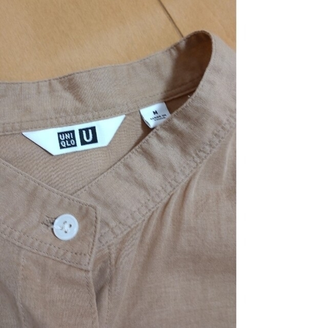 UNIQLO(ユニクロ)のバンドカラーシアーシャツ レディースのトップス(シャツ/ブラウス(長袖/七分))の商品写真