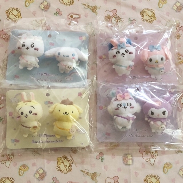 ちいかわ♡サンリオ♡ブローチ♡ハチワレ♡うさぎ♡モモンガ♡新品タグ ...